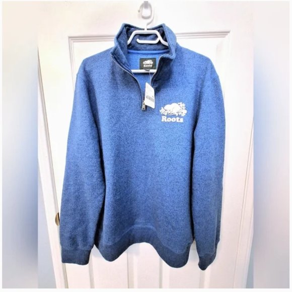 ISO: LOOKING TO BUY roots zip stein sweater classic blue pepper size large nwt - Picture 1 of 2